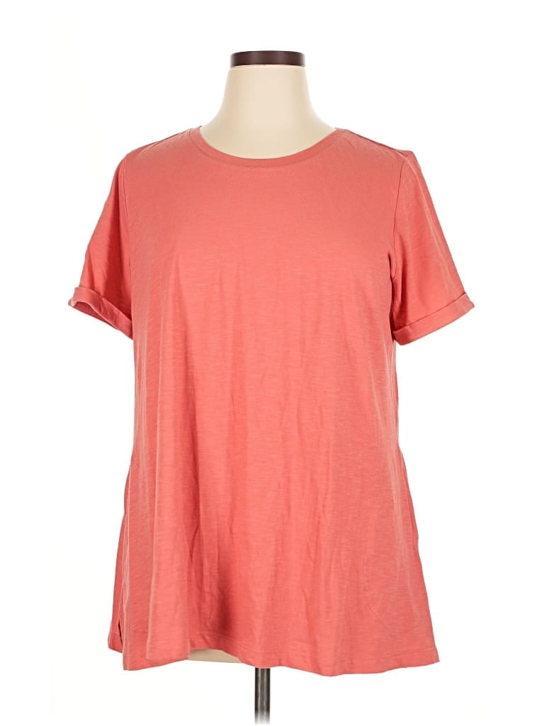 Pre-owned Logo By Lori Goldstein Short Sleeve T-shirt In Orange