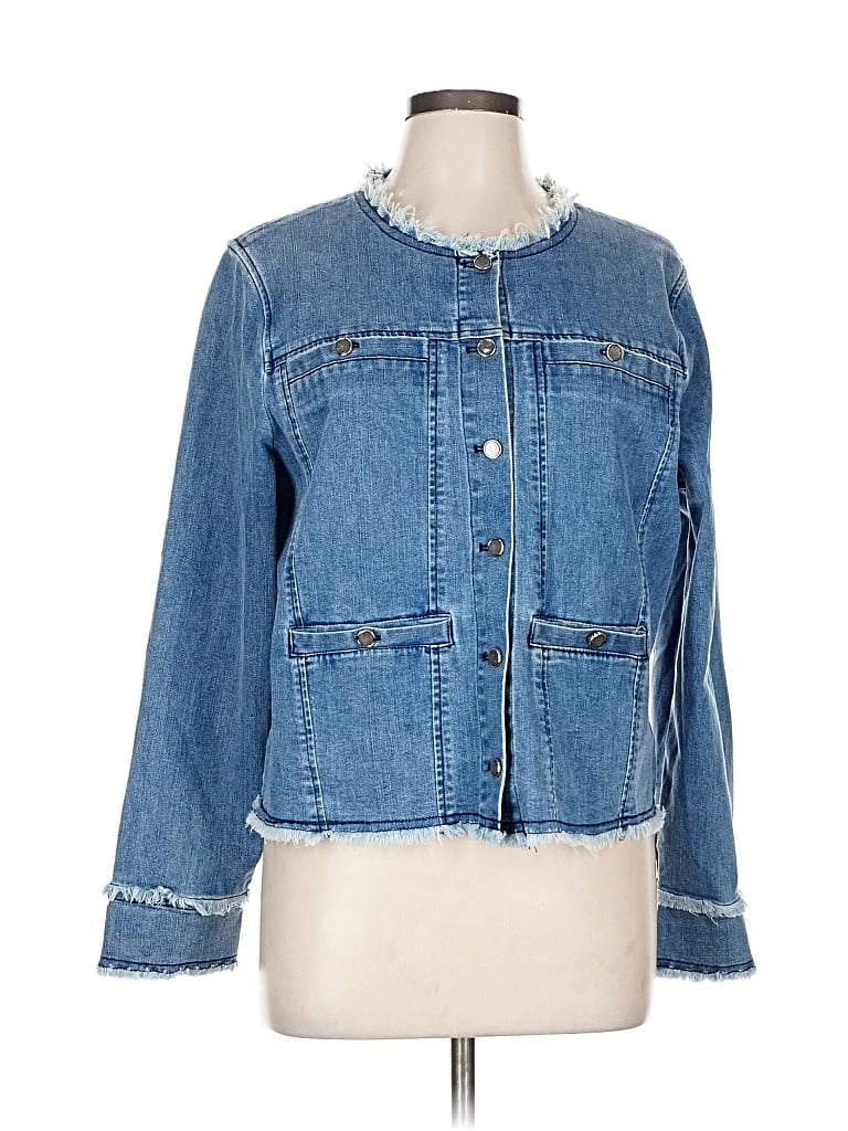 Pre-owned Ecru Denim Jacket In Blue