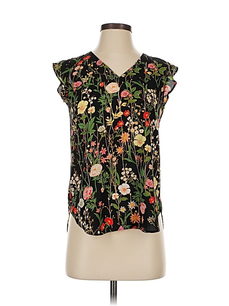 Pre-owned Ann Taylor Loft Sleeveless Blouse In Black