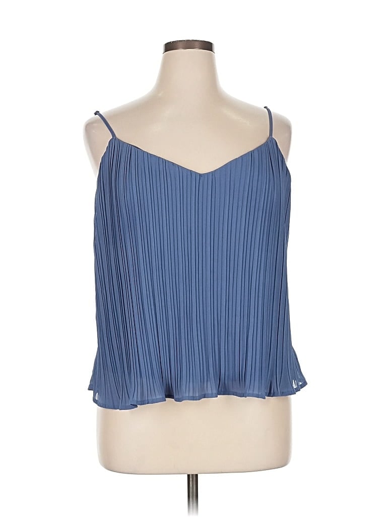 Pre-owned Kaileigh Sleeveless Blouse In Blue