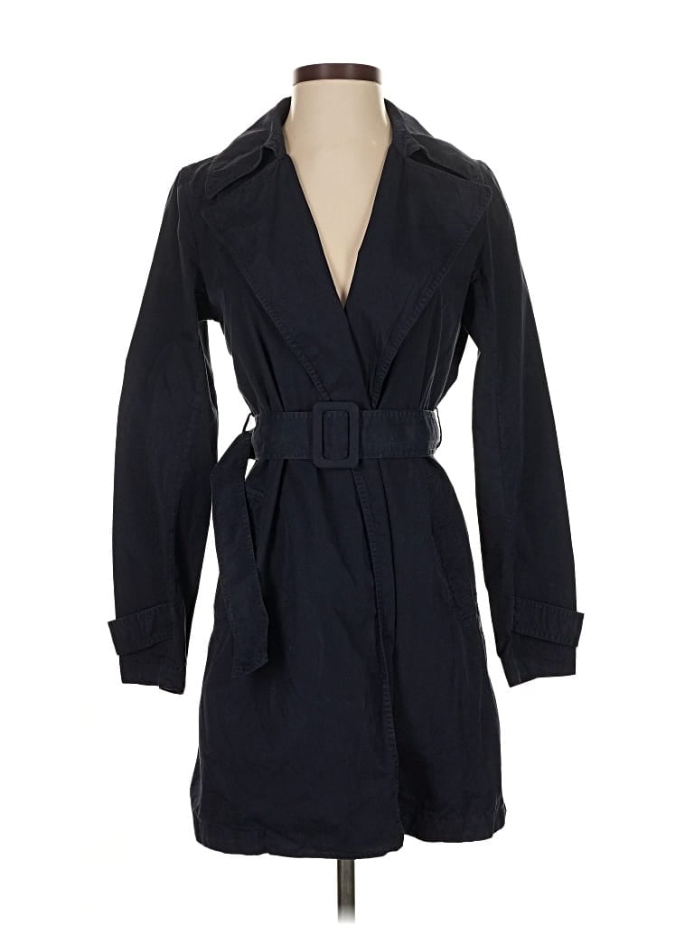 Pre-owned Theory Trenchcoat In Blue