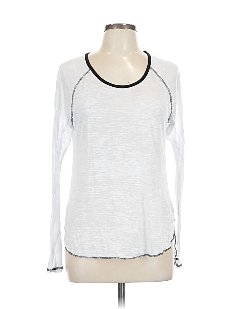 Pre-owned Nation Ltd. By Jen Menchaca Long Sleeve T-shirt In White