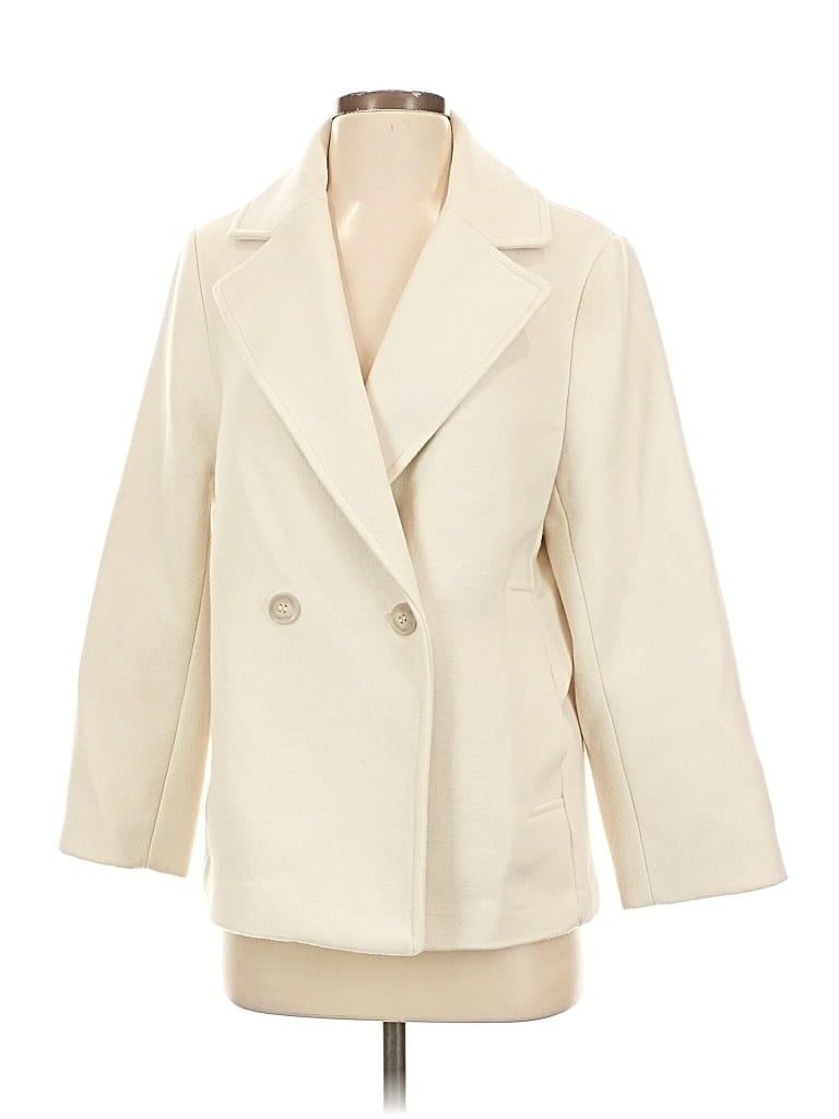 Pre-owned H&m Coat In White