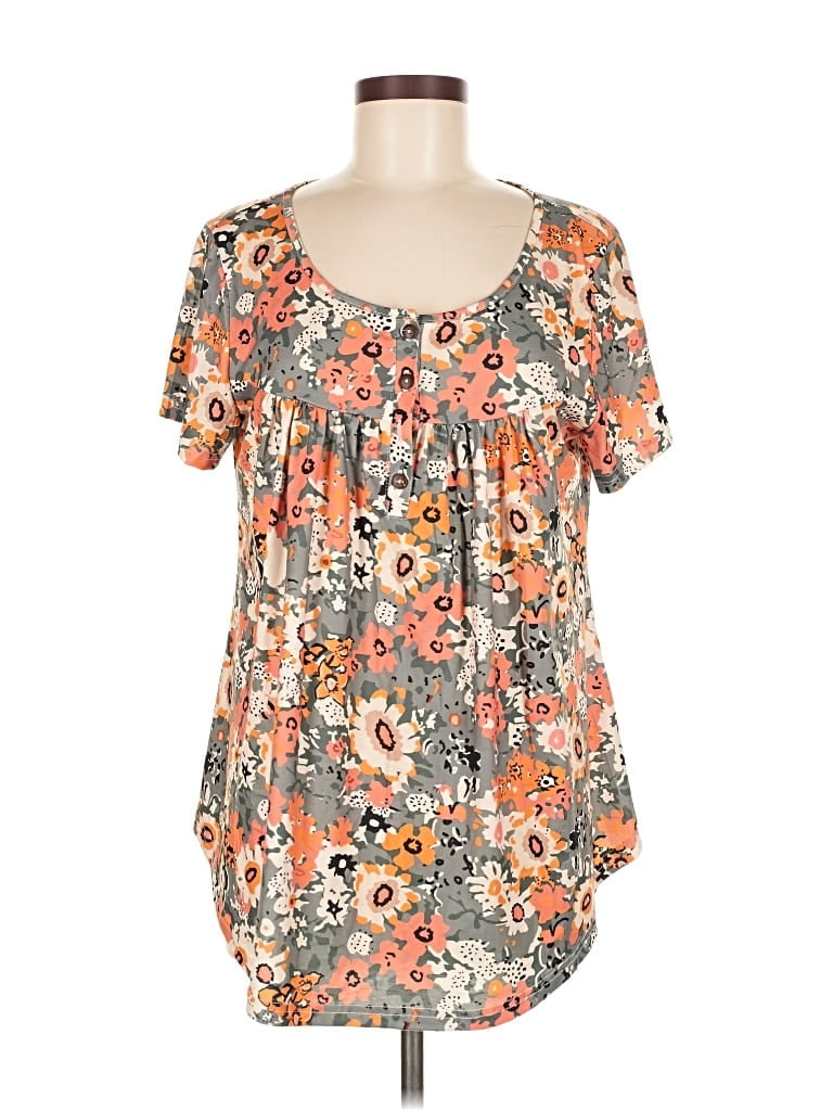 Pre-owned Just Fashion Now Short Sleeve Blouse In Orange