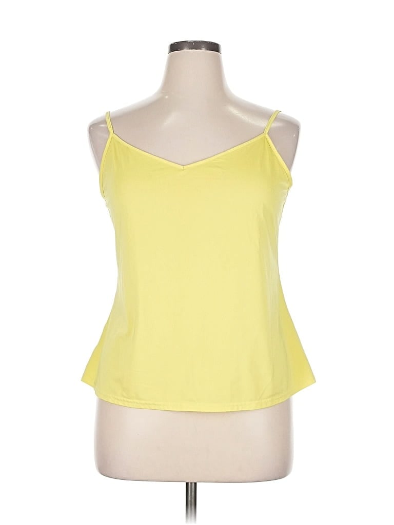 Pre-owned Unbranded Tank Top Yellow Strapless Neckline Tops