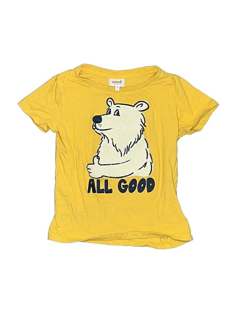 Pre-owned Seed Heritage Kids' Short Sleeve Top Yellow Tops