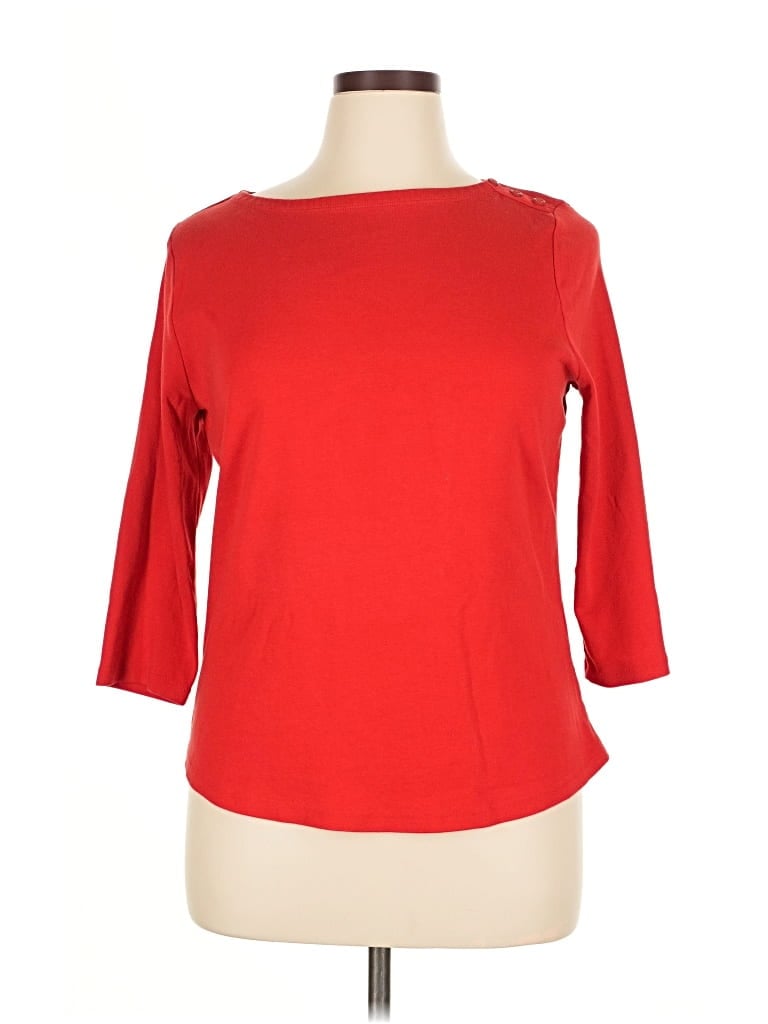 Click to view more detailed imagery on our partner's website Pre-owned Charter Club 3/4 Sleeve T-shirt In Red