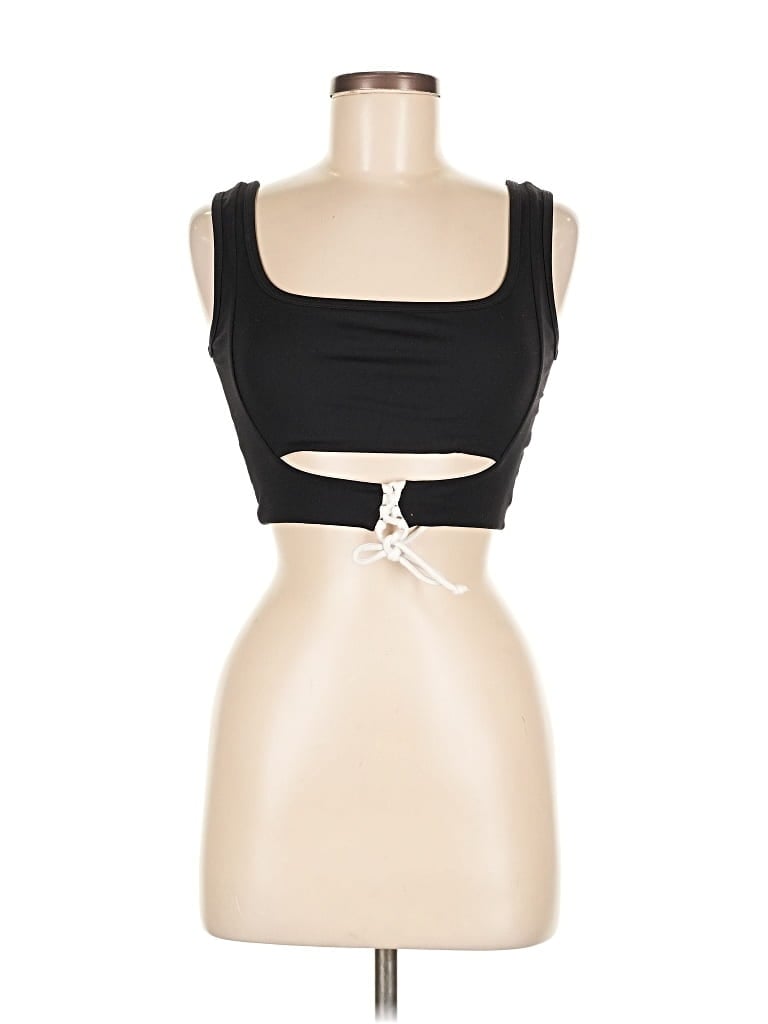 Pre-owned Year Of Ours Tank Top Black Strapless Neckline Tops