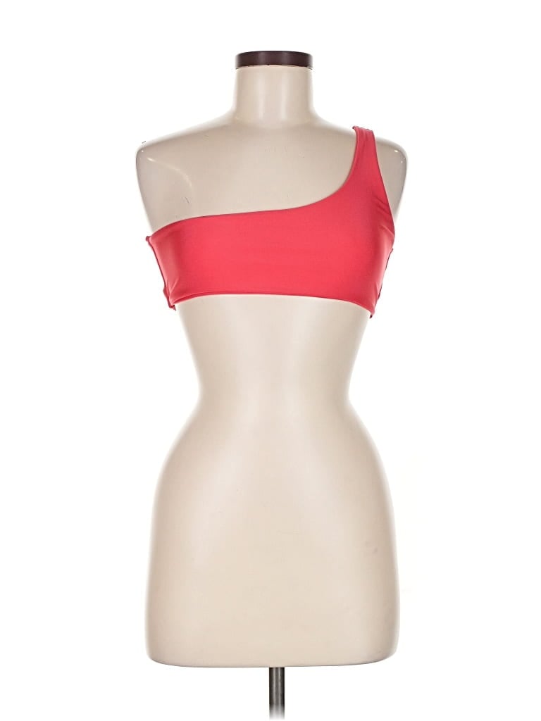 Pre-owned Unbranded Tank Top Red One Shoulder Neckline Tops
