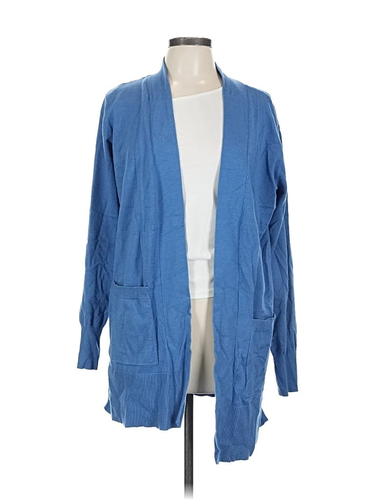 Pre-owned Assorted Brands Cardigan Sweater In Blue