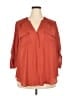 Torrid 100% Polyester Orange 3/4 Sleeve Blouse Size 2X Plus (2) - photo 1