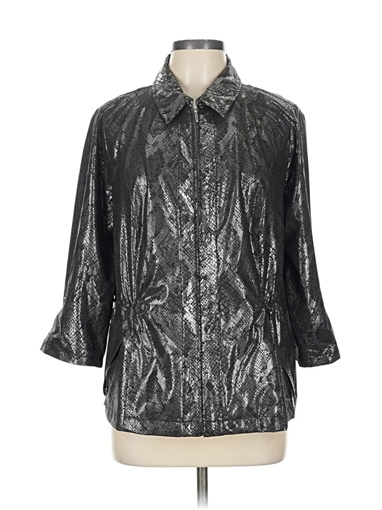 Pre-owned Zenergy By Chico's Jacket In Silver