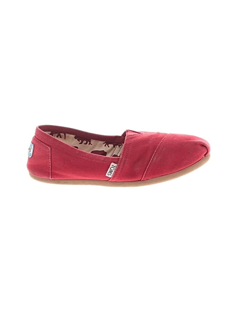 Pre-owned Toms Flats In Red