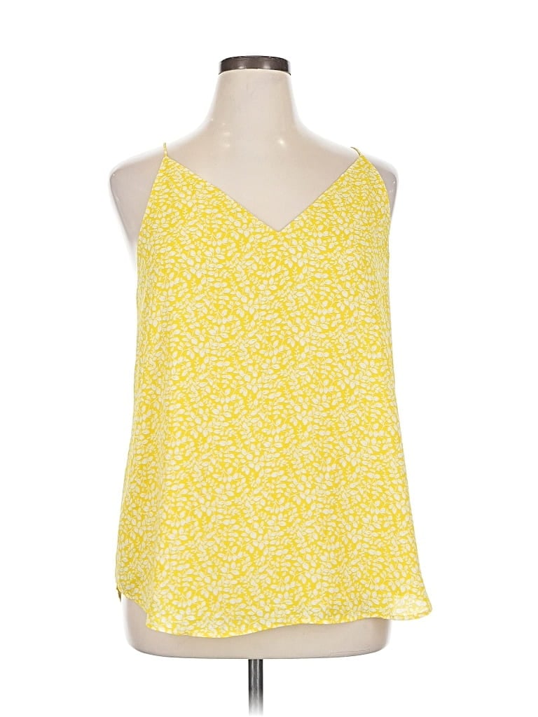 Pre-owned Ann Taylor Loft Sleeveless Blouse In Yellow