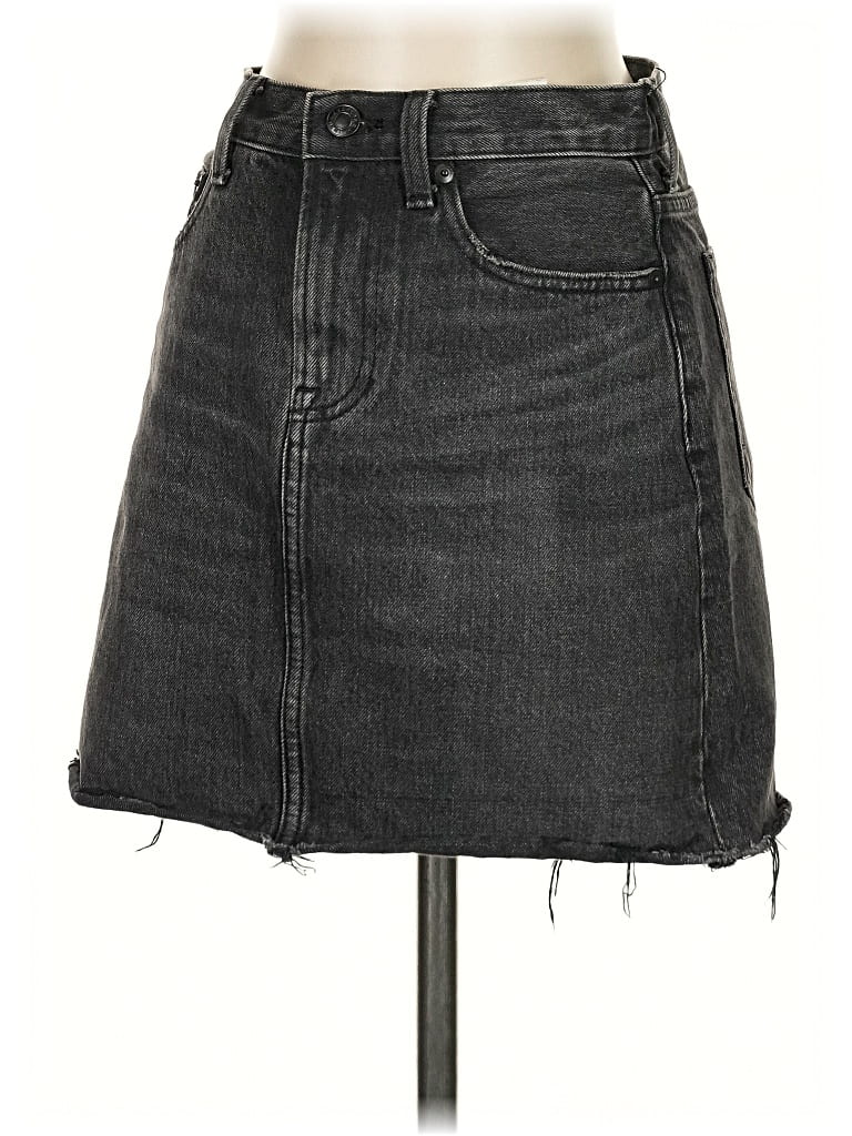 Pre-owned Everlane Denim Skirt In Black