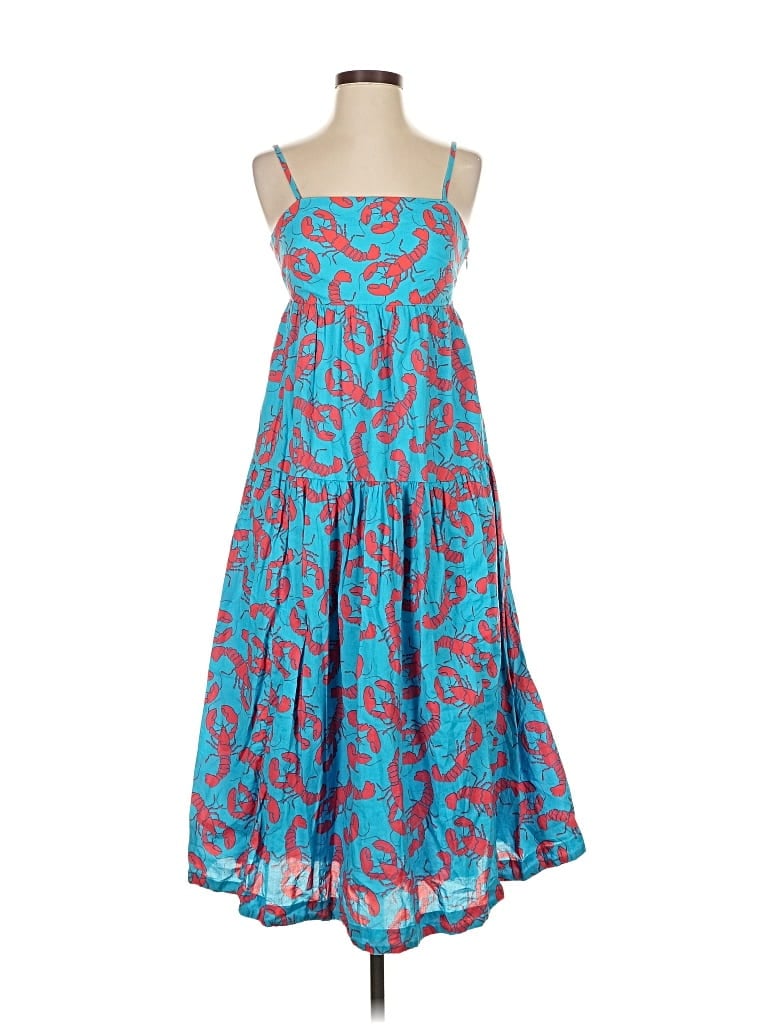 Pre-owned J.crew Factory Store Casual Dress In Blue