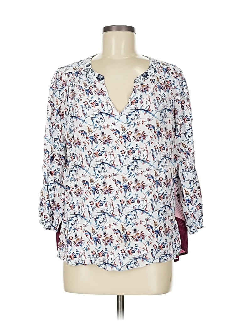 Pre-owned One September 3/4 Sleeve Blouse In White