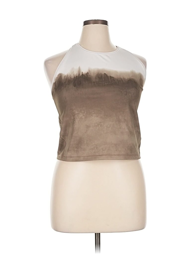 Pre-owned Athleta Tank Top Brown Halter Neckline Tops