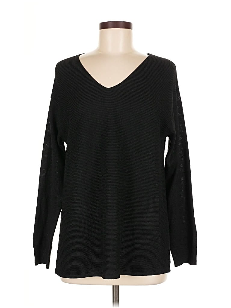 Pre-owned Ella Moss Pullover Sweater In Black