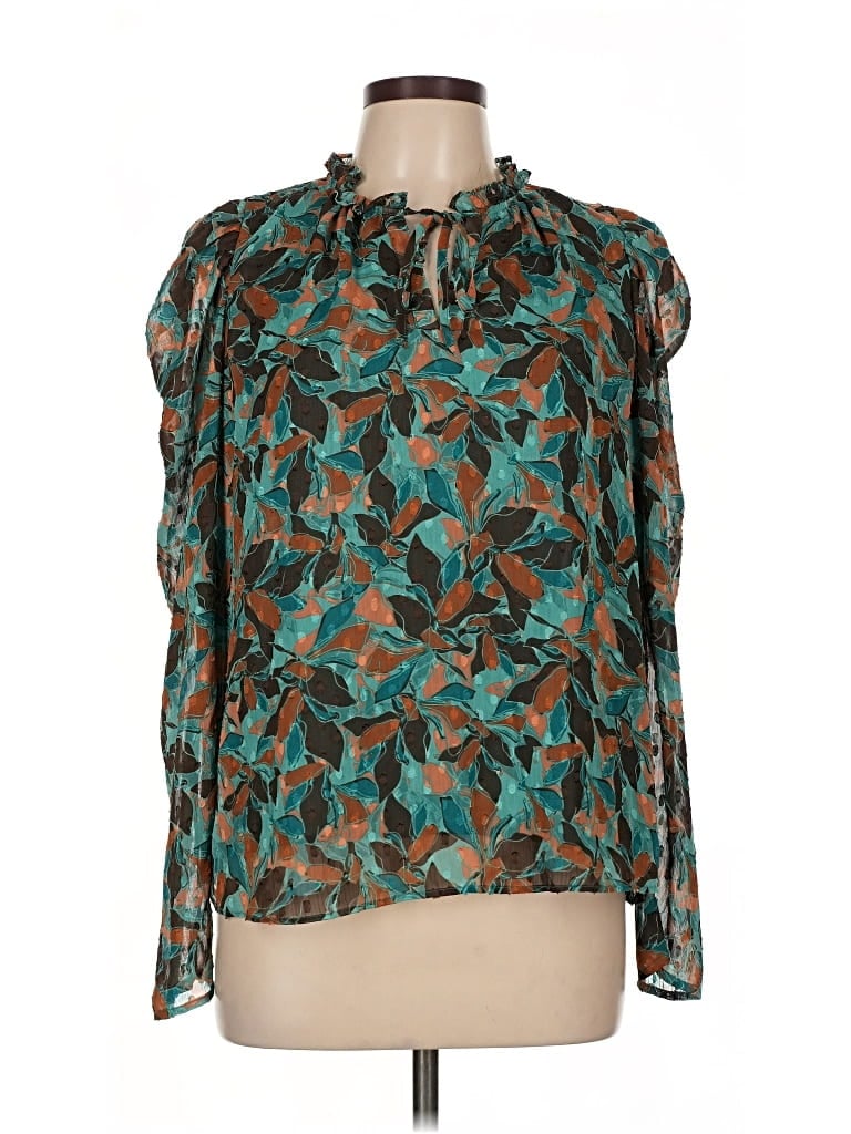 Pre-owned J By Joie 3/4 Sleeve Blouse In Blue