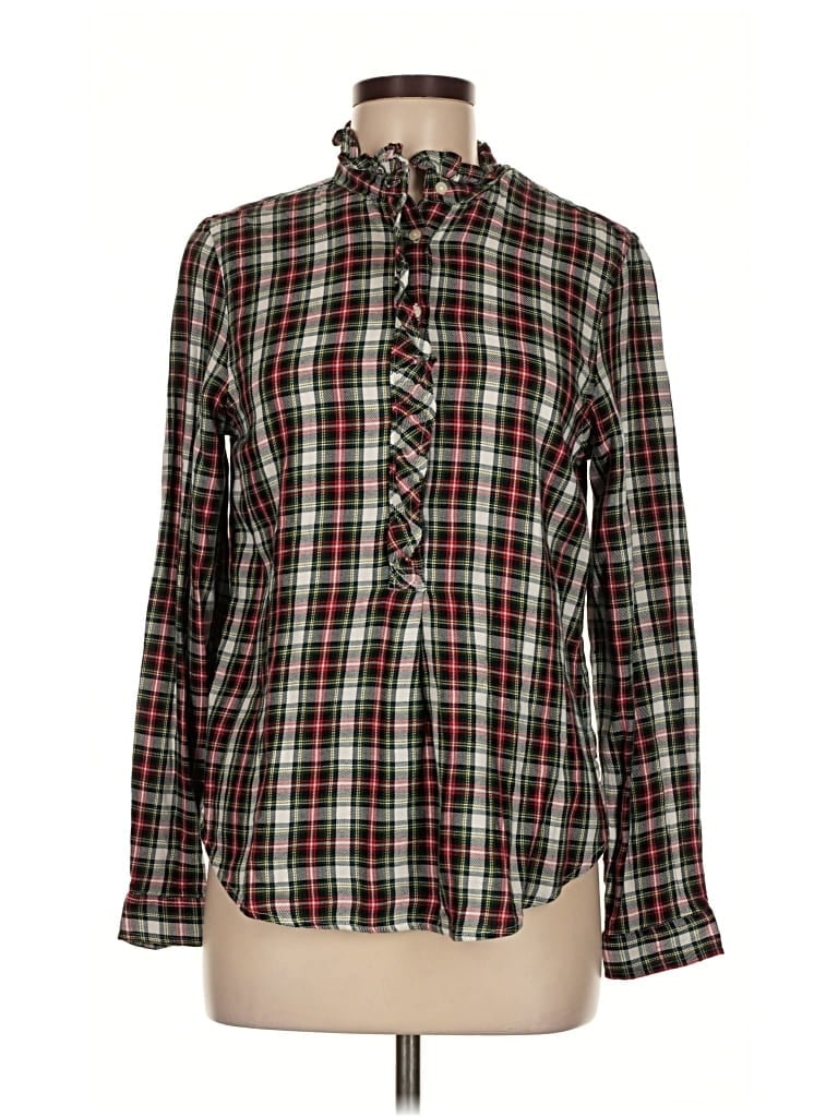 Pre-owned Gap Long Sleeve Blouse In Blue