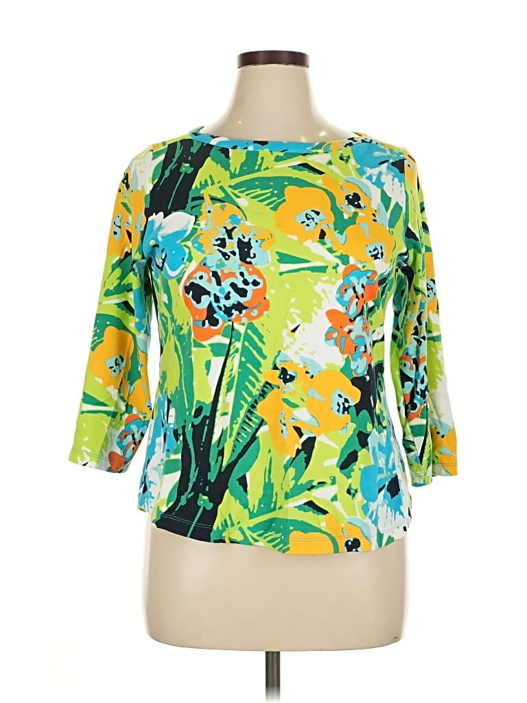 Pre-owned Westbound 3/4 Sleeve T-shirt In Green