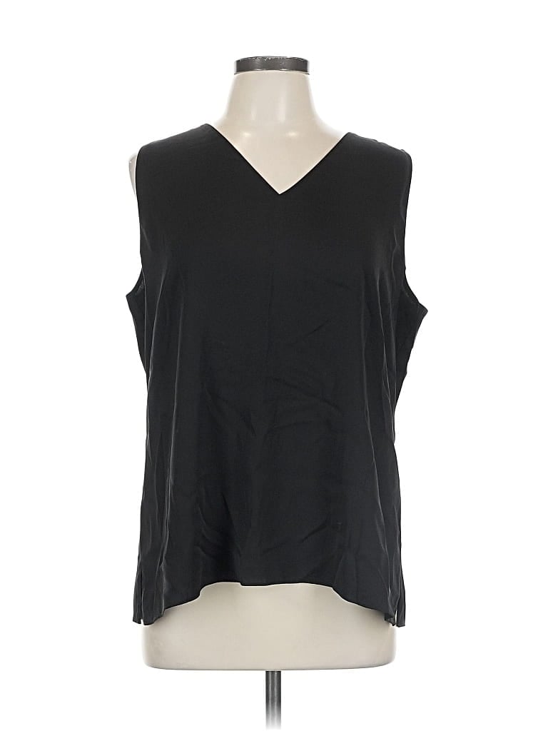 Pre-owned Nordstrom Signature Sleeveless T-shirt In Black