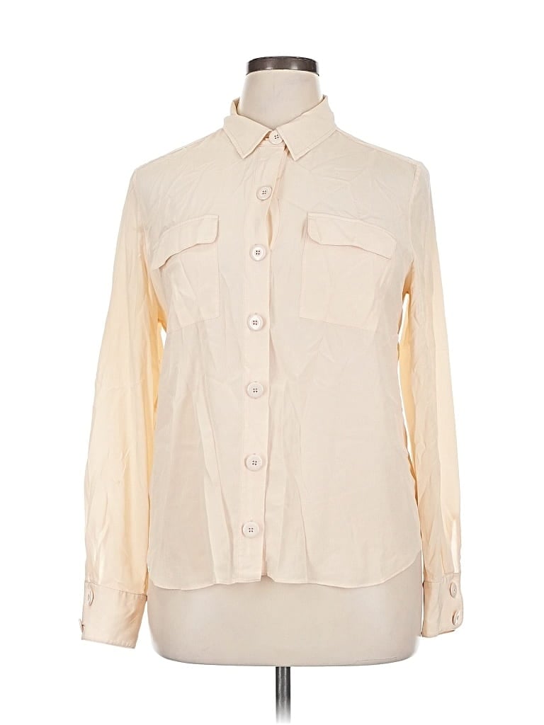Pre-owned Joie Long Sleeve Blouse In White