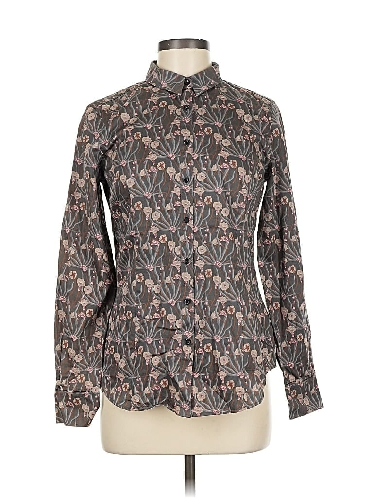 Click to view more detailed imagery on our partner's website Pre-owned Brooks Brothers Long Sleeve Blouse In Gray