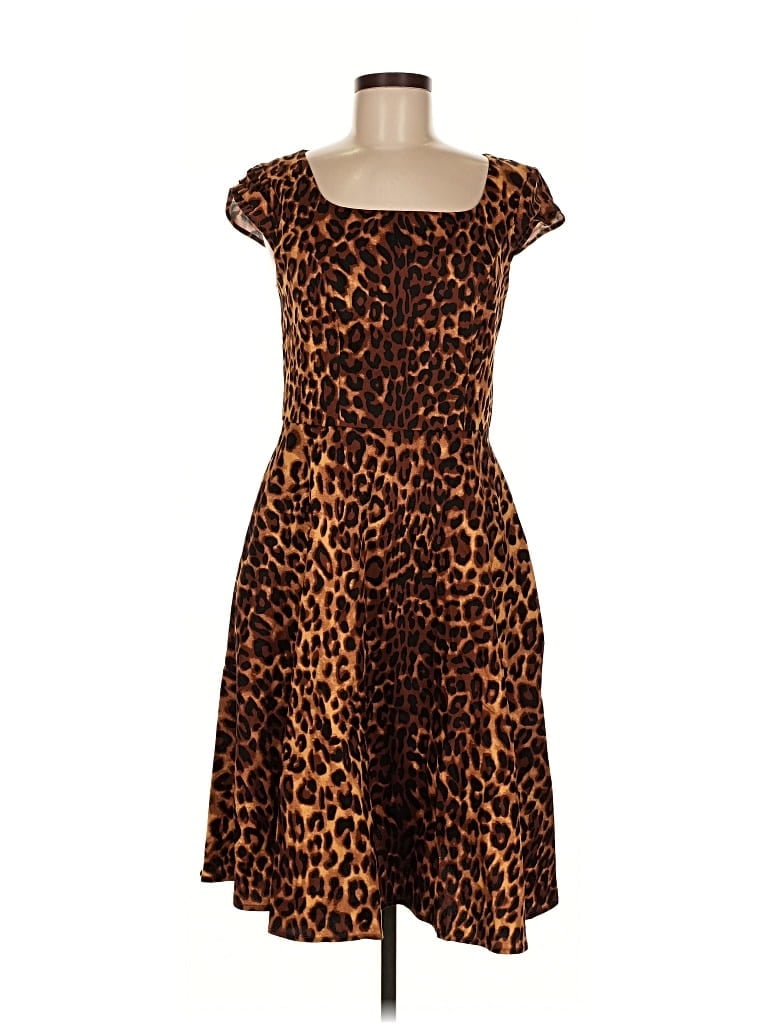 Pre-owned Assorted Brands Cocktail Dress In Brown