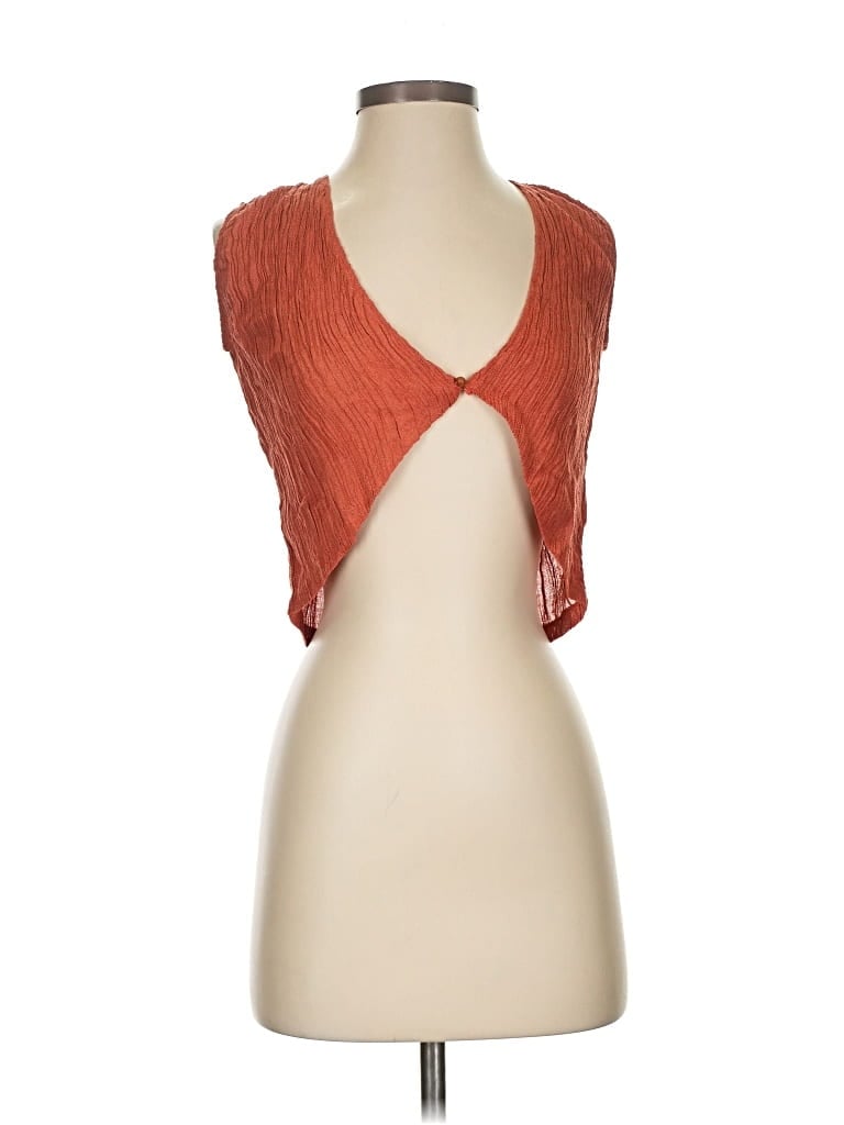 Click to view more detailed imagery on our partner's website Pre-owned Savannah Morrow Sleeveless Blouse In Orange