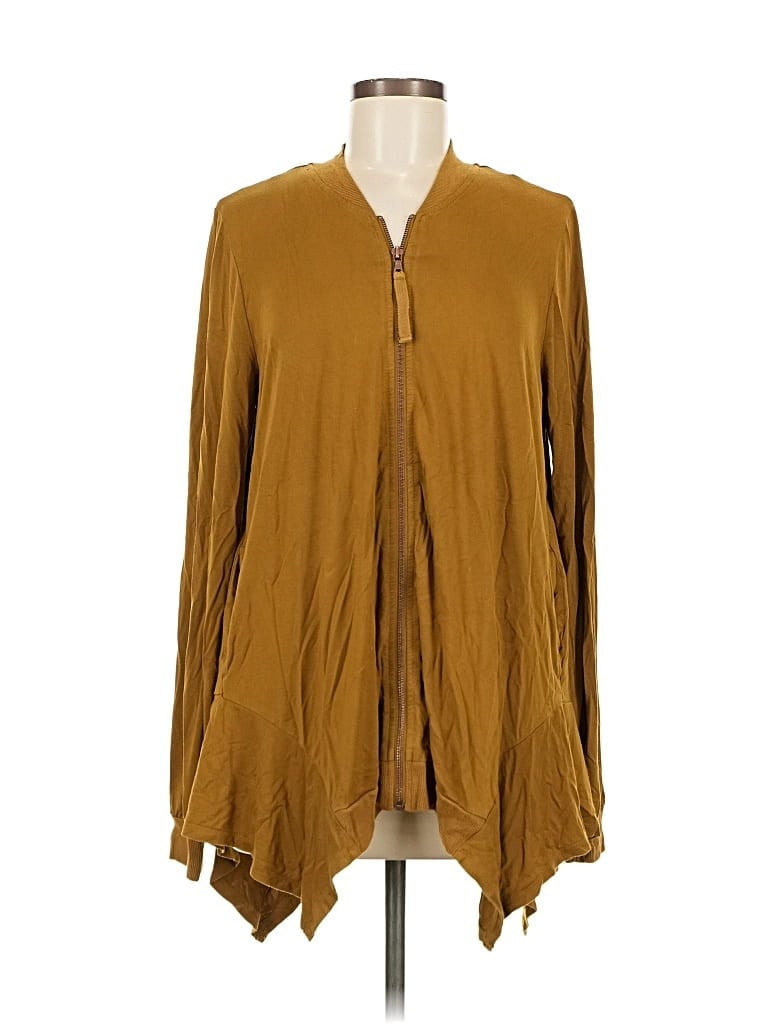 Pre-owned Logo By Lori Goldstein Cardigan Sweater In Brown