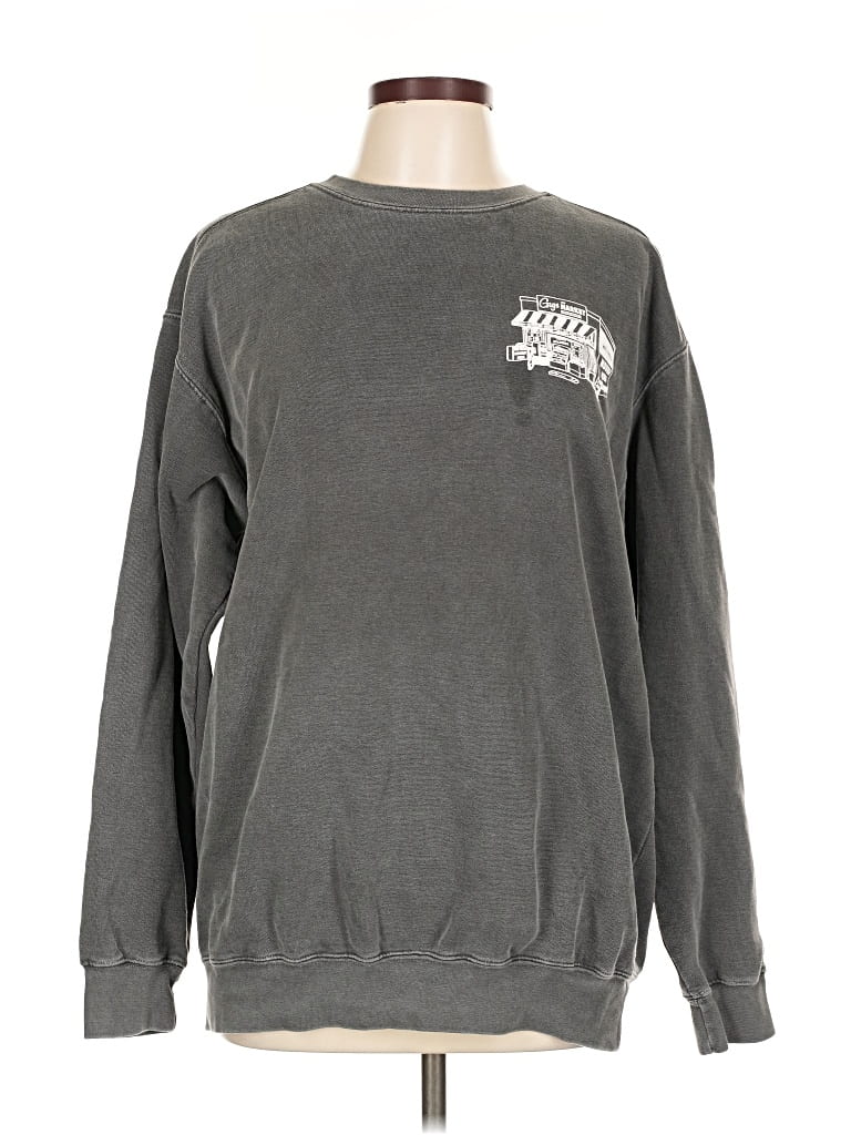 Pre-owned Comfort Colors Sweatshirt In Gray