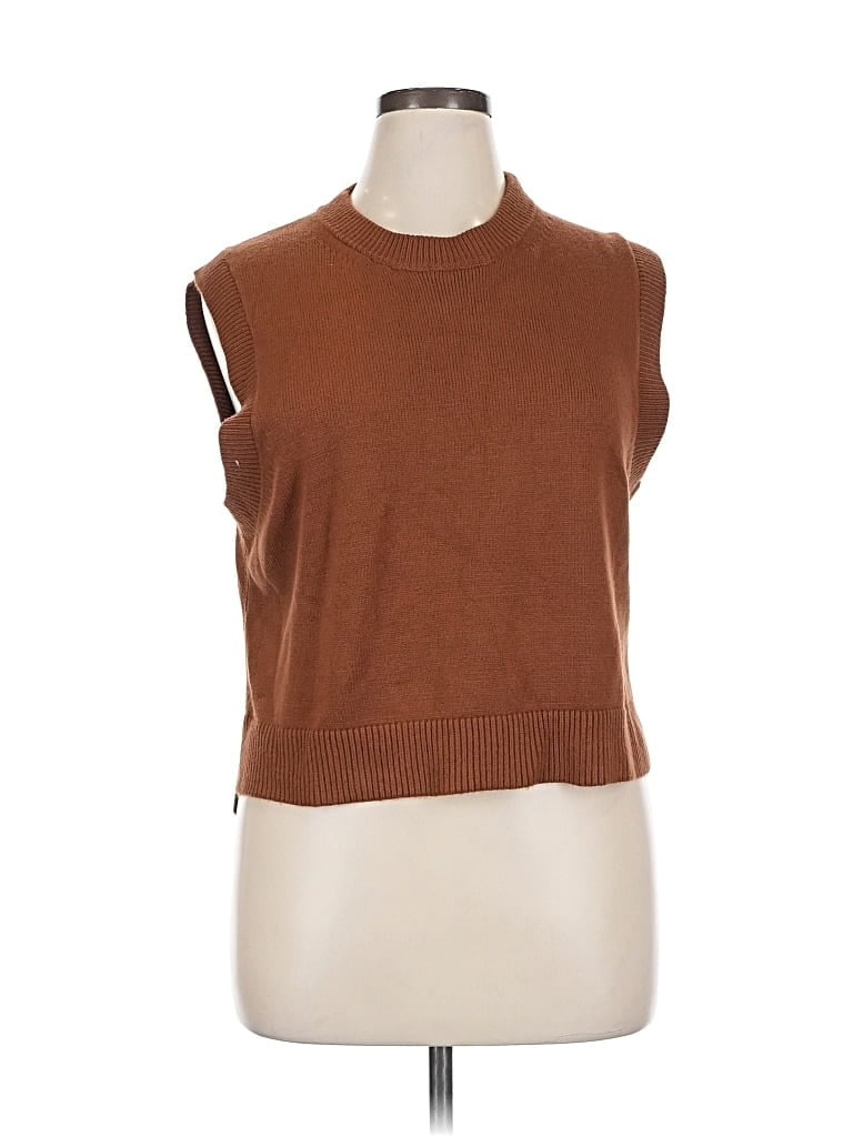 Pre-owned French Connection Sweater Vest In Brown