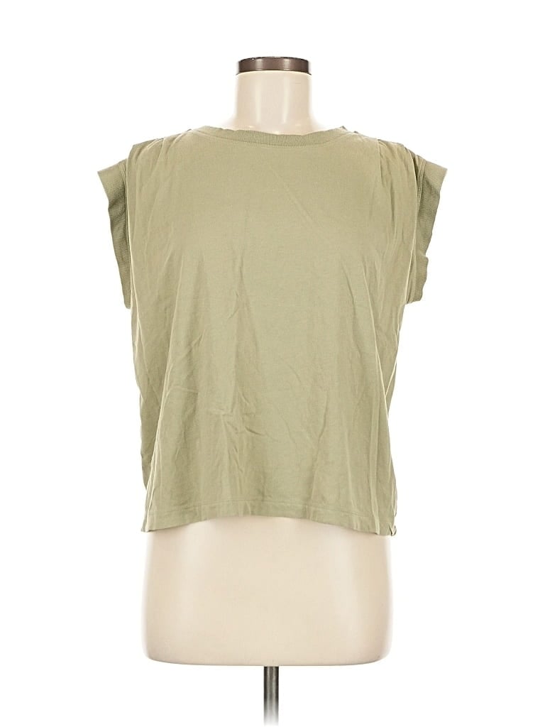 Pre-owned Ann Taylor Loft Sleeveless T-shirt In Green