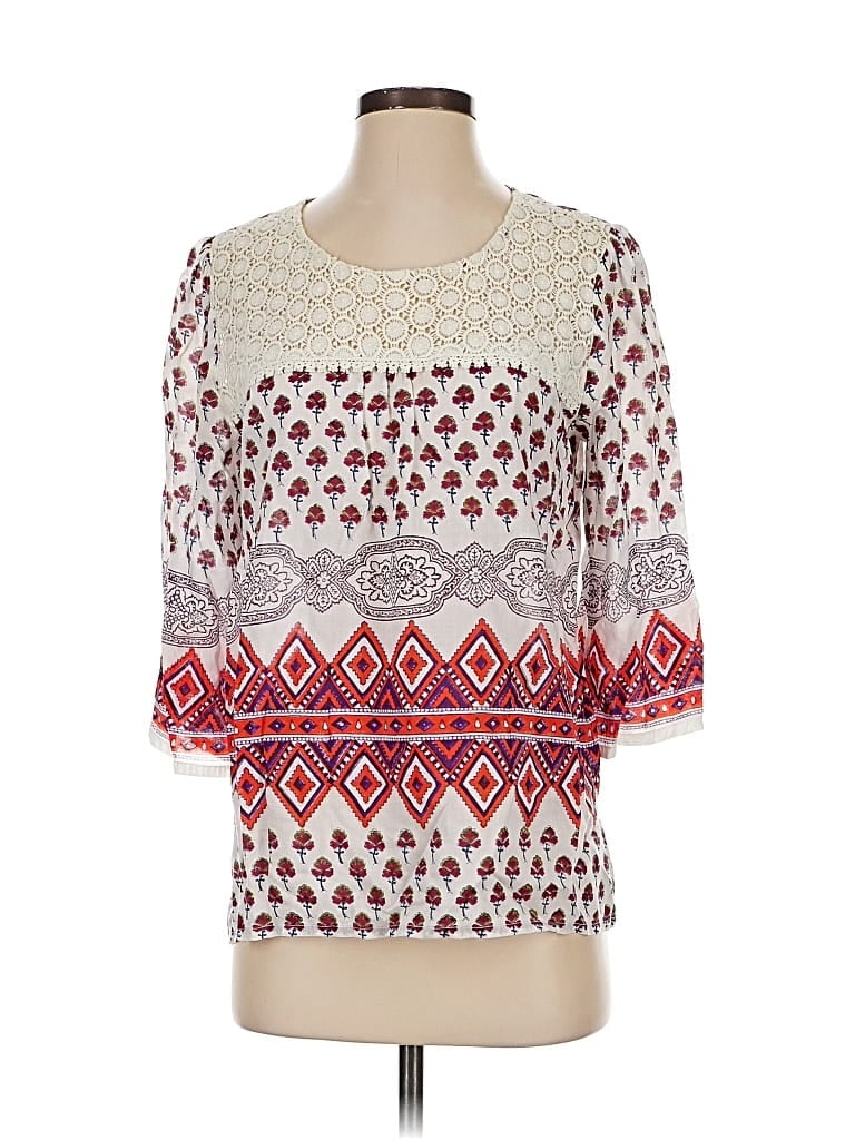 ROBERTA ROLLER RABBIT Pre-owned 3/4 Sleeve Blouse In White