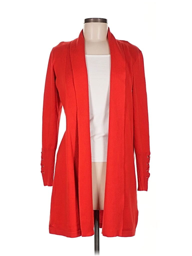 Pre-owned M Magaschoni Cardigan Sweater In Red