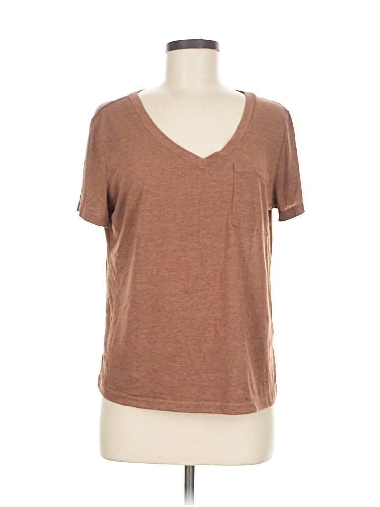 Pre-owned Shein Short Sleeve T-shirt In Brown