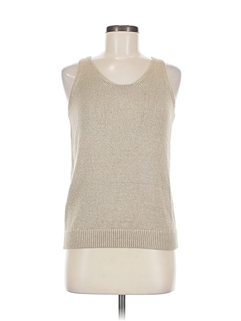 Pre-owned Ann Taylor Loft Vest In White