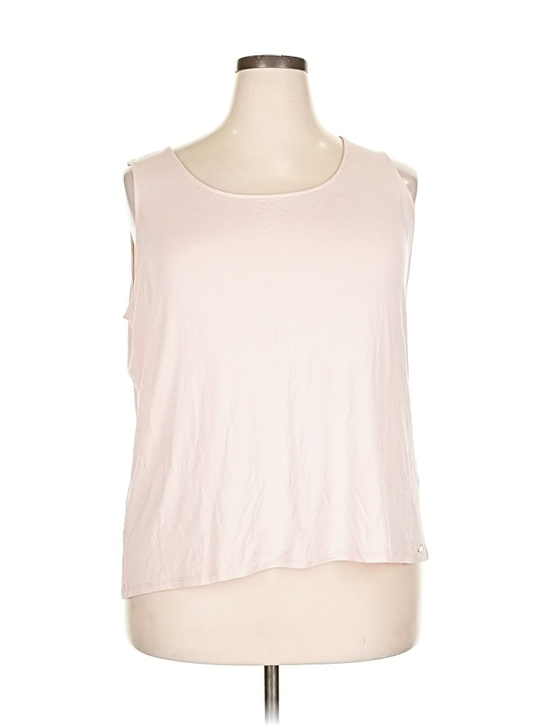 Pre-owned Calvin Klein Sleeveless Top Pink Scoop Neck Tops