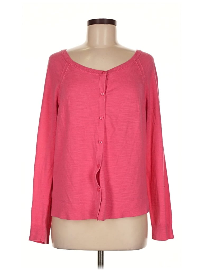 Pre-owned Ann Taylor Loft Cardigan Sweater In Pink