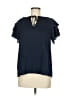 alex & lili 100% Polyester Blue Short Sleeve Blouse Size M - photo 1