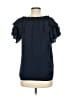 alex & lili 100% Polyester Blue Short Sleeve Blouse Size M - photo 2