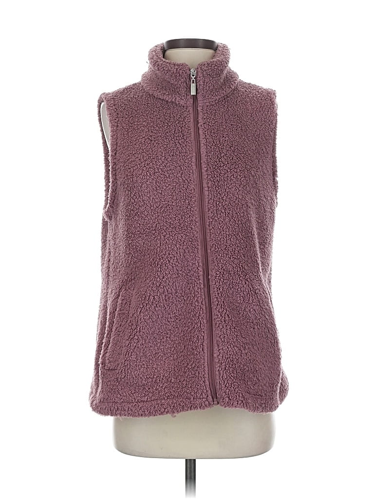 Pre-owned Maurices Faux Fur Vest In Purple