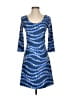 Assorted Brands Print Blue Casual Dress Size XS - photo 1