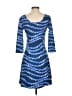 Assorted Brands Print Blue Casual Dress Size XS - photo 2