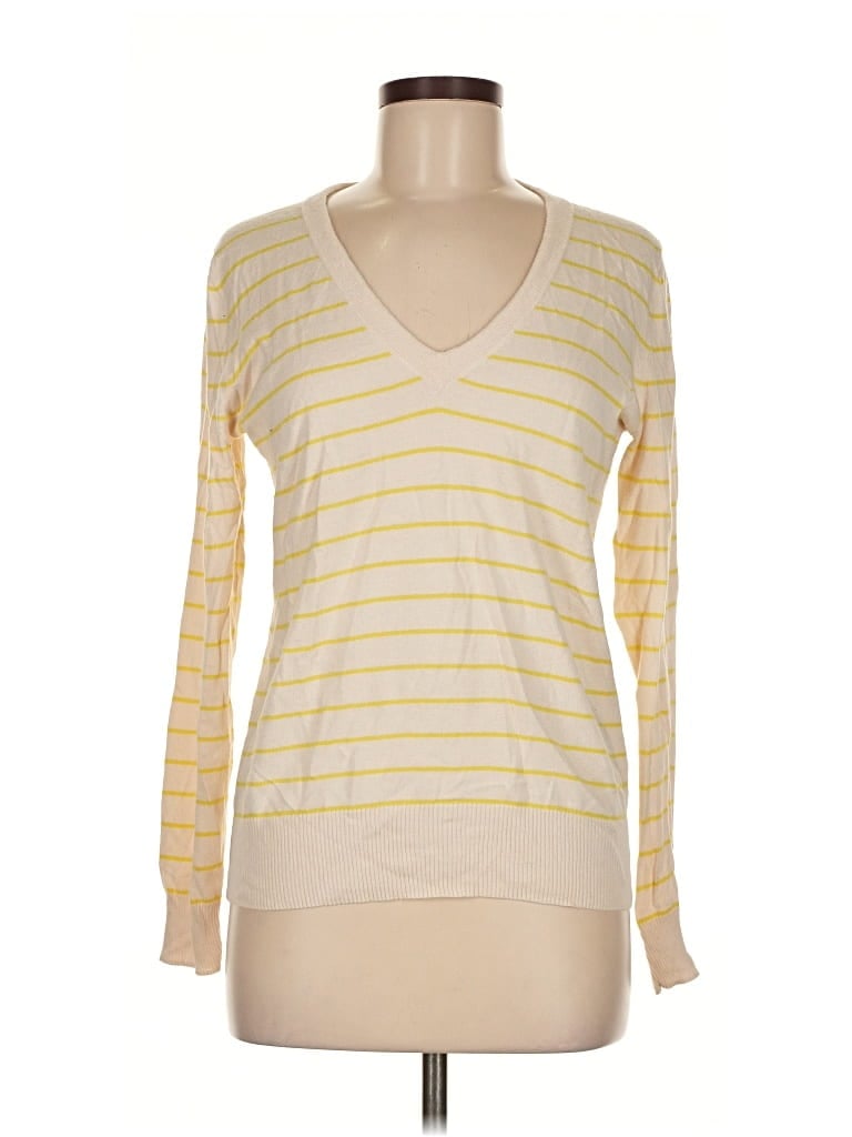 Pre-owned J.crew Factory Store Pullover Sweater In Yellow