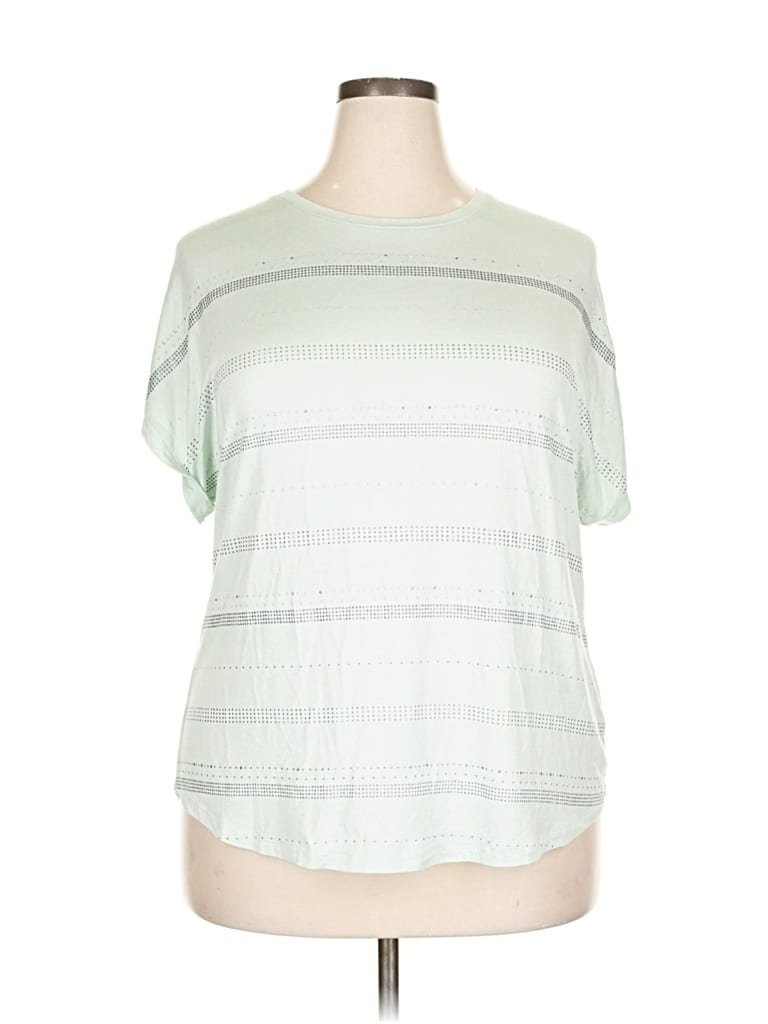 Pre-owned Apt. 9 Short Sleeve Top Green Boatneck Tops