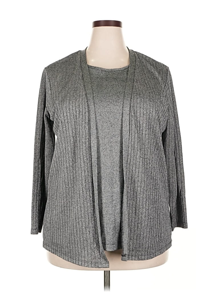 Pre-owned Fashion Bug Cardigan Sweater In Black