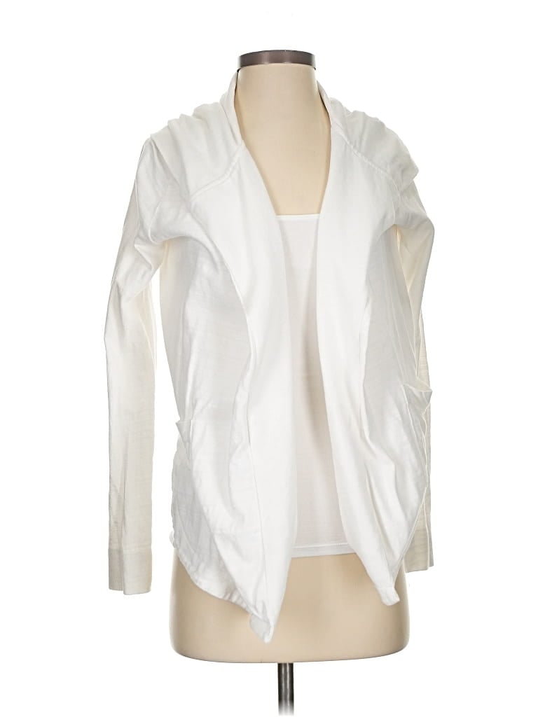 Pre-owned Ann Taylor Loft Cardigan Sweater In White